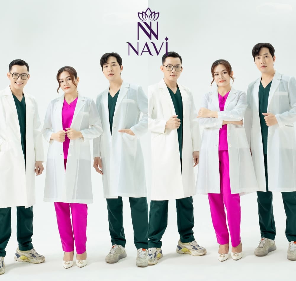 Đồng phục y tế và thẩm mỹ tại NAVI đều được may đo chuẩn theo quy trình và quy định
