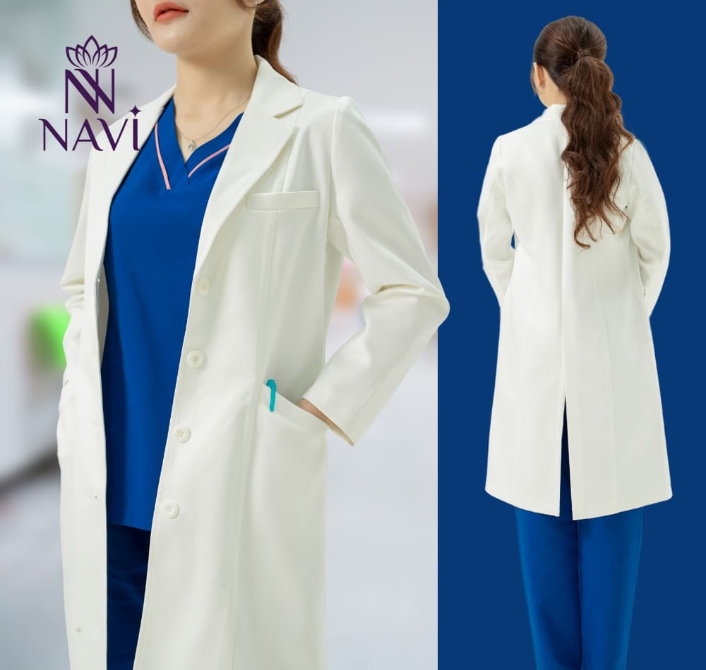 Áo blouse nữ bác sĩ có cả form ngắn và form dài tuỳ theo sở thích người mặc