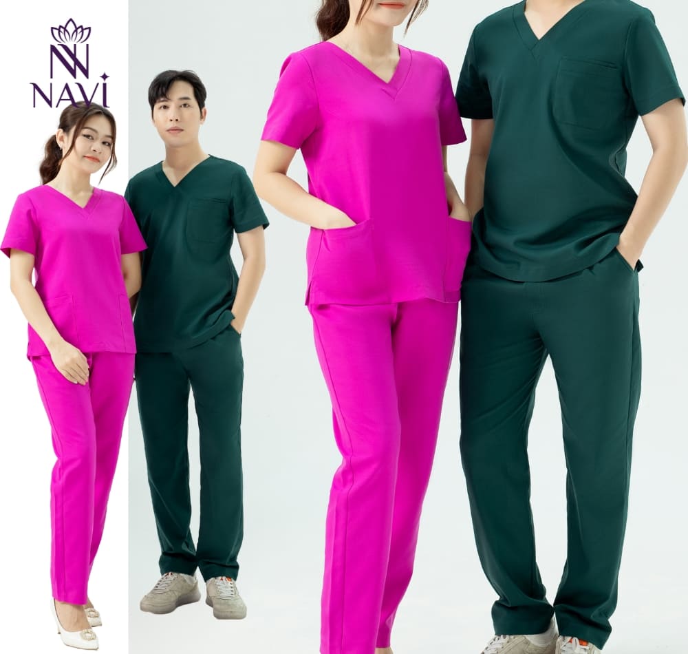 Bộ đồng phục scrubs được thiết kế dựa theo yêu cầu và màu sắc thương hiệu