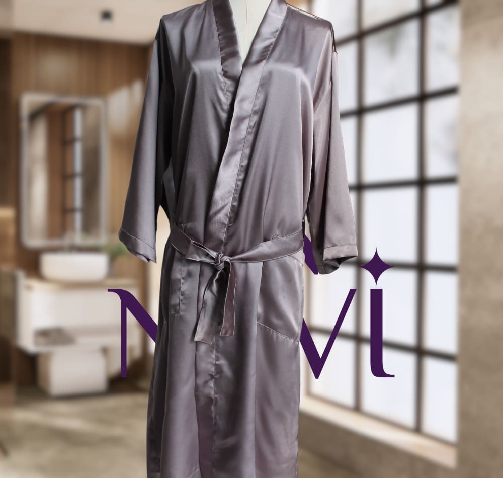 Áo choàng spa phong cách cổ điển, chất liệu phi bóng bền, đẹp