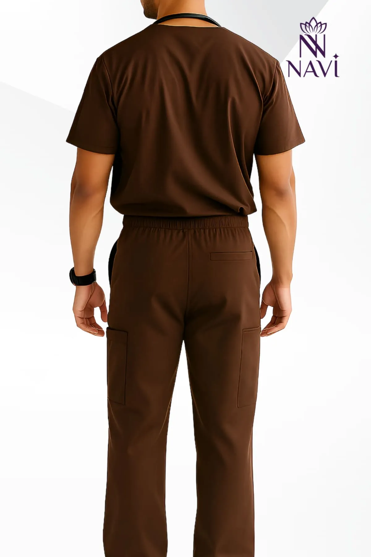 bo-scrubs-nam-mau-nau-navi Bộ scrubs nam màu nâu mạnh mẽ NAVI