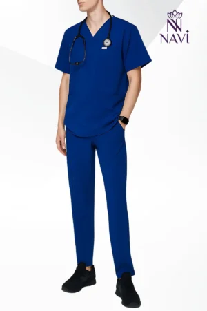 Bộ scrubs nam màu xanh coban NAVI