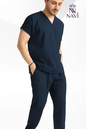 Bộ scrubs nam màu xanh navy đồng phục NAVI