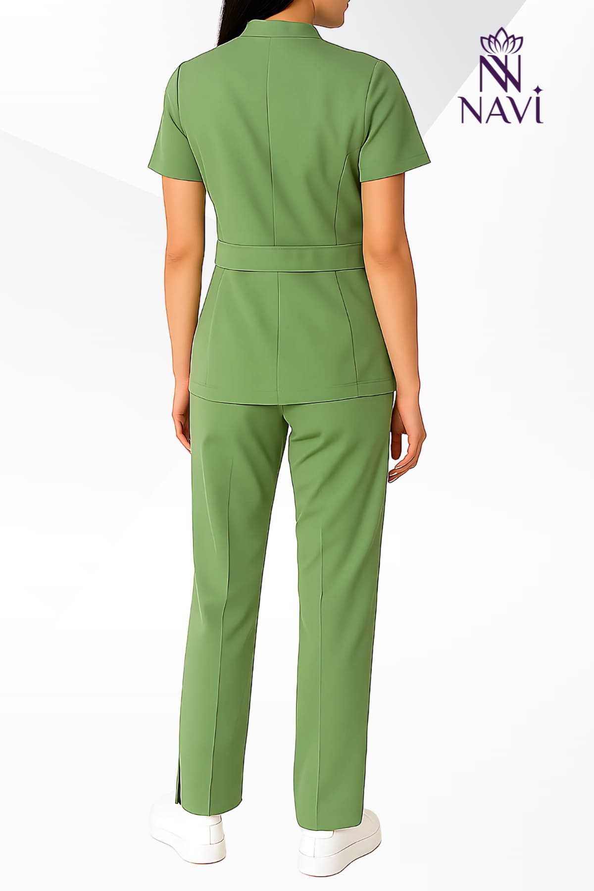 bo-scrubs-nu-mau-xanh-navi-co-tau Bộ scrubs nữ màu xanh cổ tàu vừa hiện đại vừa truyền thống