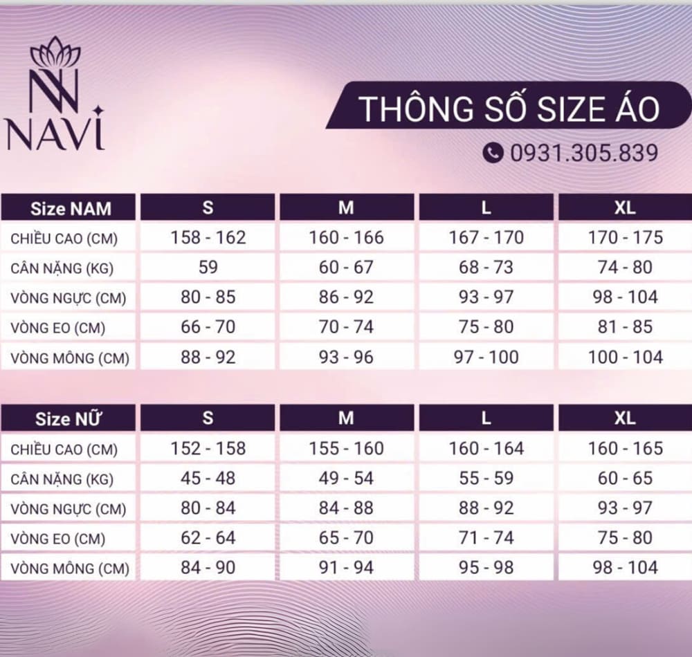 Mỗi đơn vị cung cấp áo blouse sẽ có bảng size chuẩn riêng