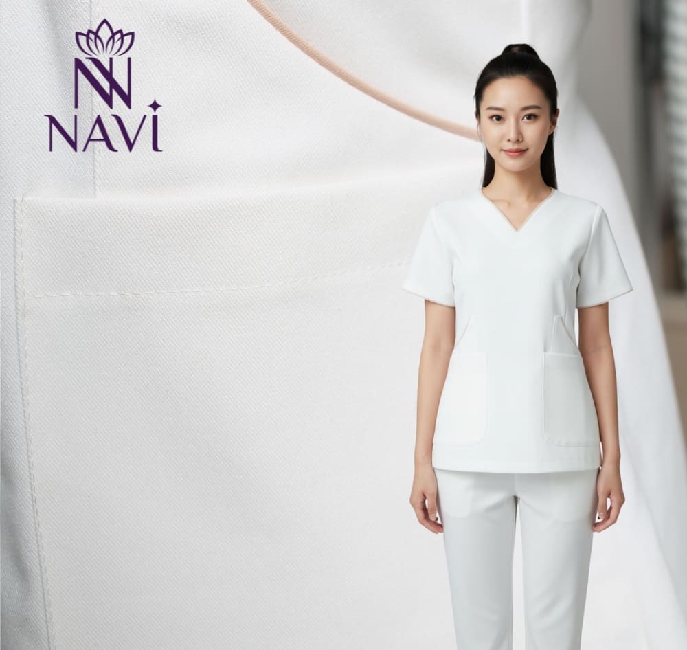 Những màu sắc đơn điệu có thể phối viền tạo nên điểm nhấn cho bộ đồng phục