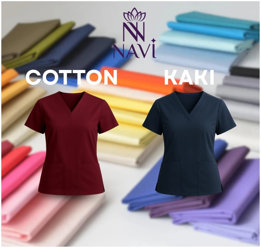 Scrubs cotton và scrubs kaki ai sẽ là "chân ái" trong ngành đồng phục?