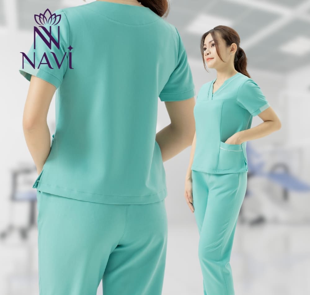 Bộ scrubs NAVI là sự kết hợp giữa yêu cầu người mặc và kinh nghiệm may đồng phục nhiều năm