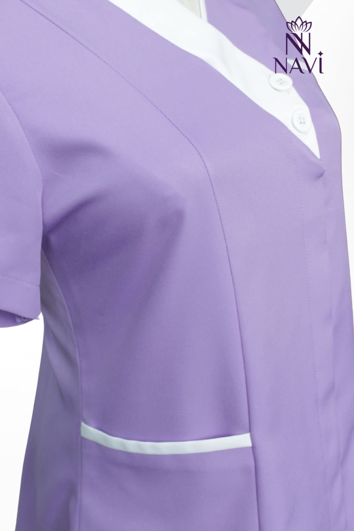 bo-scrubs-tim-phoi-vien-co-tim-navi Bộ scrubs tím phối viền cổ tim dành cho y tá, bác sĩ, kỹ thuật viên