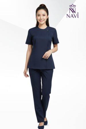 Đồ scrubs cổ tròn màu xanh navy đẹp