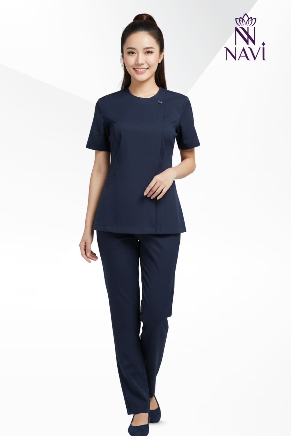 do-scrubs-co-tron-mau-xanh-navy-dep Đồ scrubs cổ tròn màu xanh navy đẹp