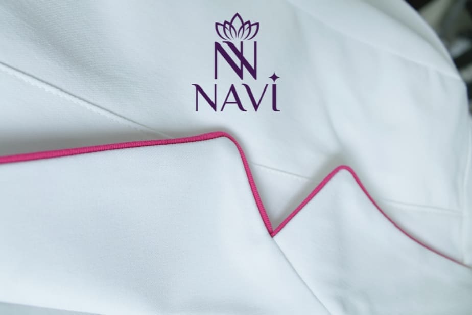Dự án áo blouse thẩm mỹ phối viền đẹp NAVI