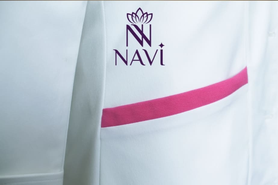 Dự án áo blouse thẩm mỹ phối viền đẹp NAVI