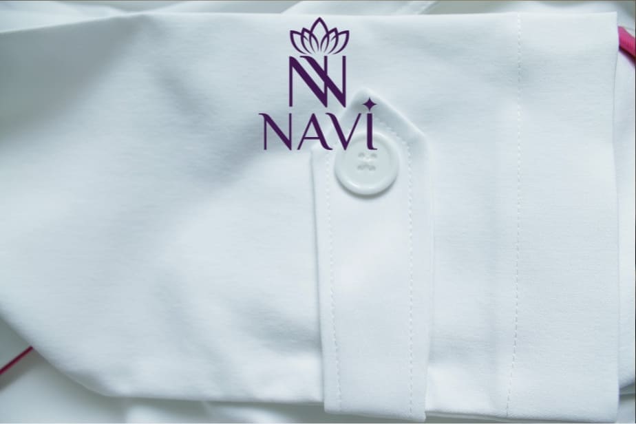 Dự án áo blouse thẩm mỹ phối viền đẹp NAVI