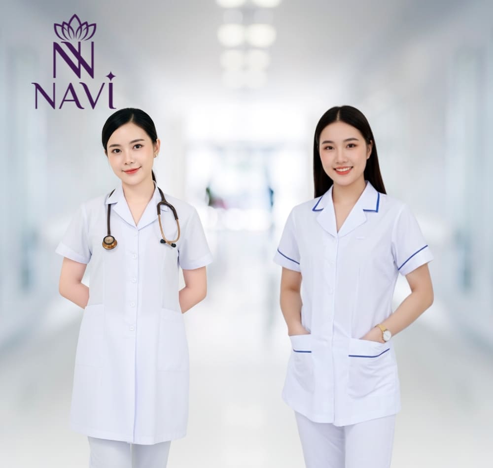 Bộ blouse dược sĩ nam nữ đẹp, dỏm chuẩn