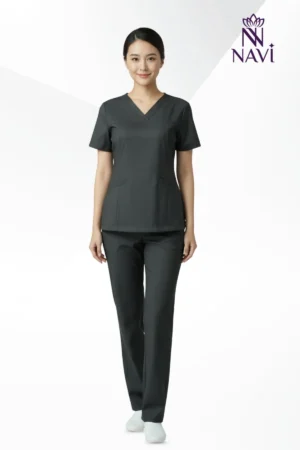Bộ scrubs nữ dark grey đẹp NAVI